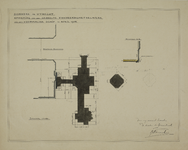 214441 Plattegrond van de opgegraven fundering van het zuidelijke gedeelte van de westelijke muur van de Domkerk te ...